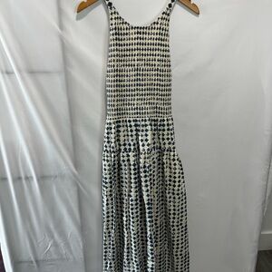 Madewell Backless Blue and White Dress